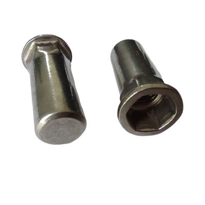 Noix de rivet à l'étain résistant à la corrosion, semi-hex, aveugle, avec finition nickelée