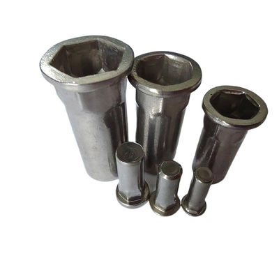 Noix de rivets à tête plate à tête semi-hex pour feuilles minces en jaune