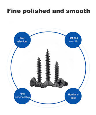 Écrou de plâtre plat pour bâtiment ISO avec tête anti-enfoncée et écrou mural noir sec