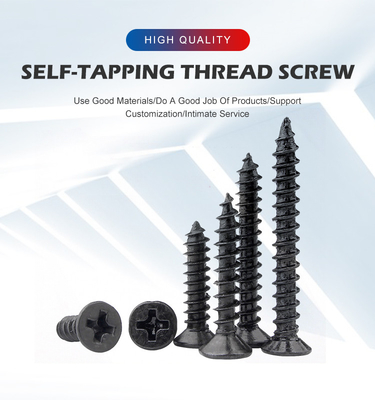 Screws à auto-collant enduites en zinc-flakes personnalisées pour le fixage des métaux M1/M2/M3/M4/M5/M6