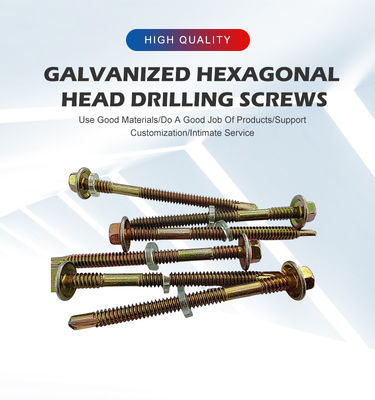 Vis de toiture à auto-collant galvanisée pour une liaison à haute résistance en performance métrique