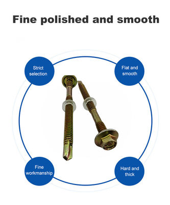 Vis de toiture à auto-collant galvanisée pour une liaison à haute résistance en performance métrique