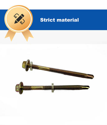 Vis de toiture à auto-collant galvanisée pour une liaison à haute résistance en performance métrique