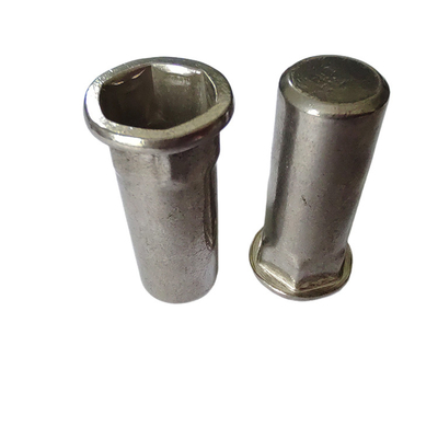 Finition nickelée semi-hex Noix de rivets aveugle pour un corps lisse et propre