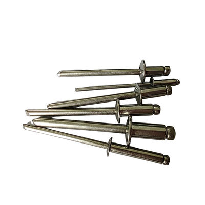 Rivet standard 6,4 mm bout ouvert tête ronde aveugle en acier inoxydable pour une installation facile