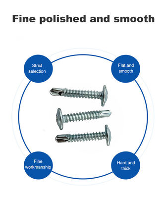 Zinc Finition vis en acier inoxydable avec tête de pigeon-queue auto-perçante