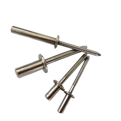 Résistant aux intempéries en acier inoxydable Tête ronde, rivets aveugles, extrémité scellée 3,2 mm/4,0 mm/4,8 mm/6,4 mm de diamètre