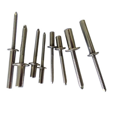 Fin fermée en acier inoxydable tête ronde rivets aveugles Liste de rivets fermés pop avec finition brillante