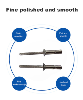 DIN Standard contre-enfoncée tête dôme tête haute résistance en acier inoxydable coupe Rivet mono-boulon Rivet