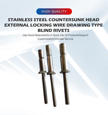 Tout en acier inoxydable 6.4 mm à l'épreuve des fuites Structural Rivet boulon pour une haute résistance de connexion