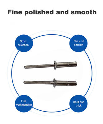 Tout en acier inoxydable 6.4 mm à l'épreuve des fuites Structural Rivet boulon pour une haute résistance de connexion