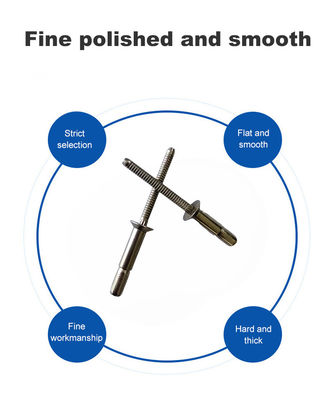 4.8/6.4/7.8mm Tête de dôme en acier inoxydable Rivet aveugle structurel pour les performances