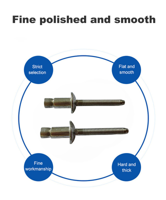 Solution personnalisée pour le rivage aveugle Nom de l'article en acier inoxydable Fourniture de rivets en aluminium
