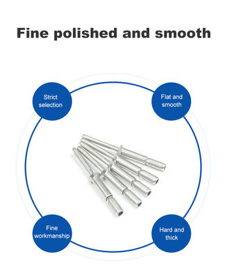 Finition simple en acier inoxydable à tête plate Rivets à tête longue à l'aveugle pour les meubles à vente rapide