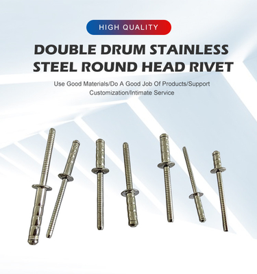 18-8 acier inoxydable 304 rivets aveugles à multiprise tête ronde 3,2 mm 4,0 mm 4,8 mm 6,4 mm