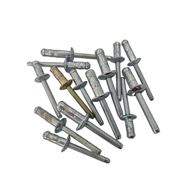 2024 Acier au carbone multi-grip alliage acier rivets aveugles 4.8 6.4 7.8 type de tête anti-enfoncée