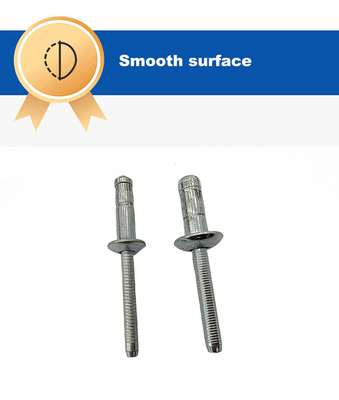 2024 Acier au carbone multi-grip alliage acier rivets aveugles 4.8 6.4 7.8 type de tête anti-enfoncée