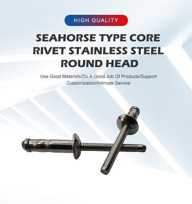 Rivets aveugles en acier inoxydable personnalisés avec tête de dôme Unigrip 3,2 mm 4,8 mm 7,8 mm