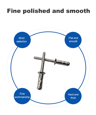 Inspection de portée en acier inoxydable contre-enfoncée tête pop rivet rivet aveugle avec personnalisation