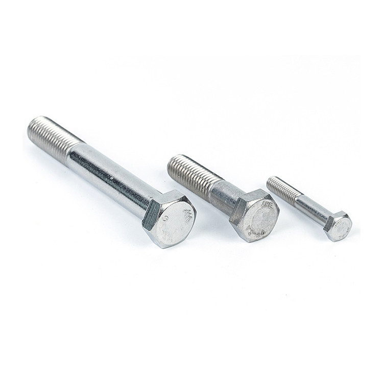 Écrans en acier inoxydable finition simple DIN 931 boulons de tête hexagonale à prix abordable