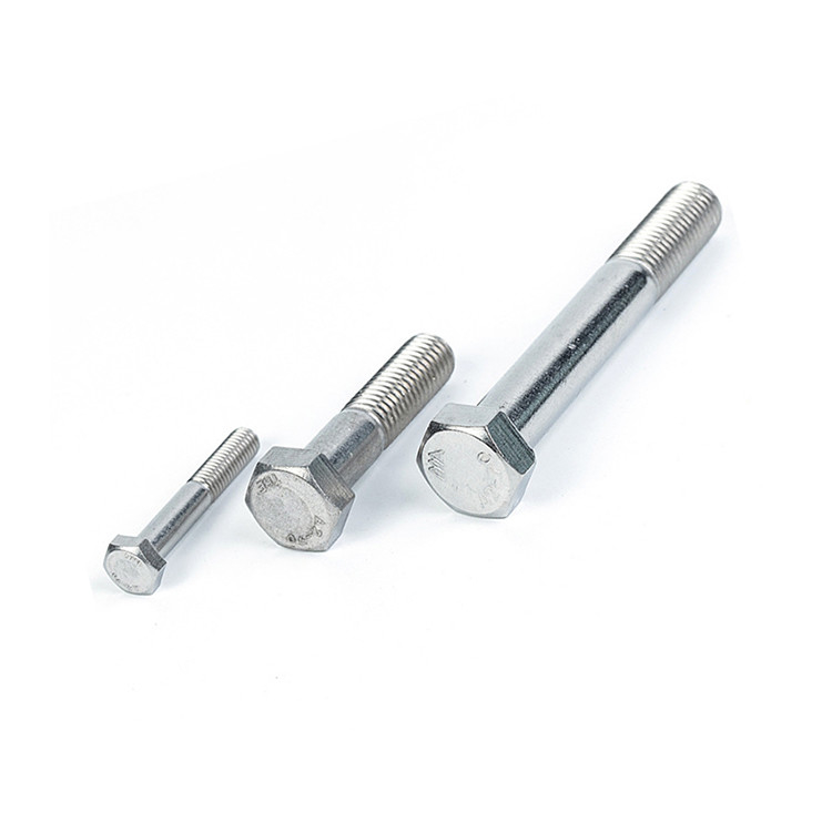 Taille personnalisable M8 M10 M12 M16 fil en acier inoxydable boulon de tête hexagonale pour les boulons de vanne