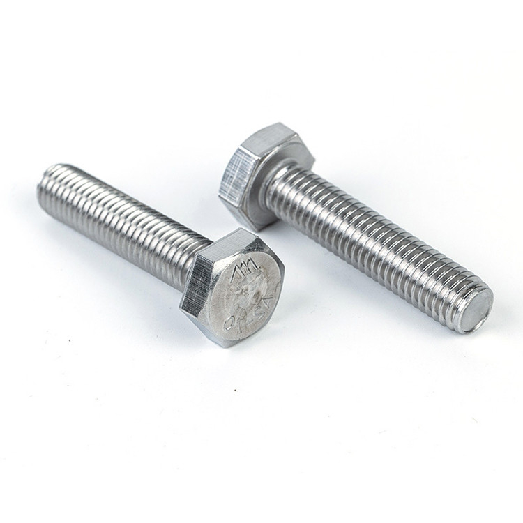 Boulons hexagénaires en acier inoxydable standard GB avec fil complet d'acier au carbone de qualité 8.8