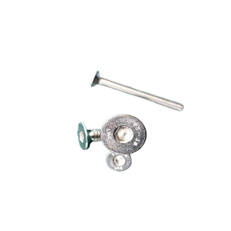 Boutons de tête en acier inoxydable en acier inoxydable de niveau A en croix en retrait pour les vis de clavier