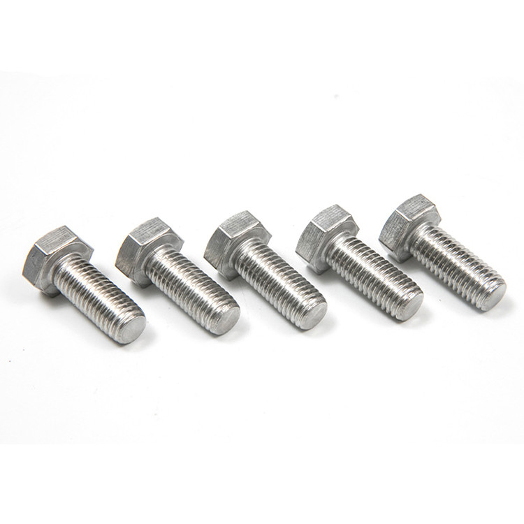 Finition simple M3 M4 M6 M8 304 boulon hexagonal extérieur en acier inoxydable pour l'industrie