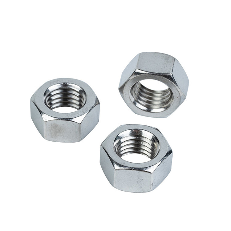 Couleur argentée personnalisée en acier inoxydable 304 Noix hexagonale à fils fins Noix standard Autre