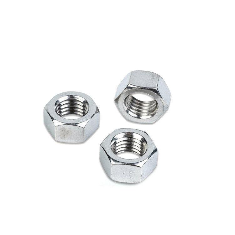Noix d'acier inoxydable enduites de zinc de haute résistance pour vis et boulons en vrac sur mesure