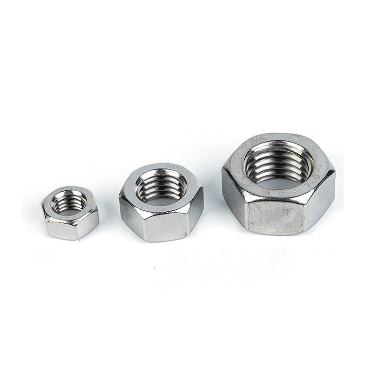 Hexagone monture Noix d'argent Hex Noix de fil grossier Noix fine en acier inoxydable Noix haut choix