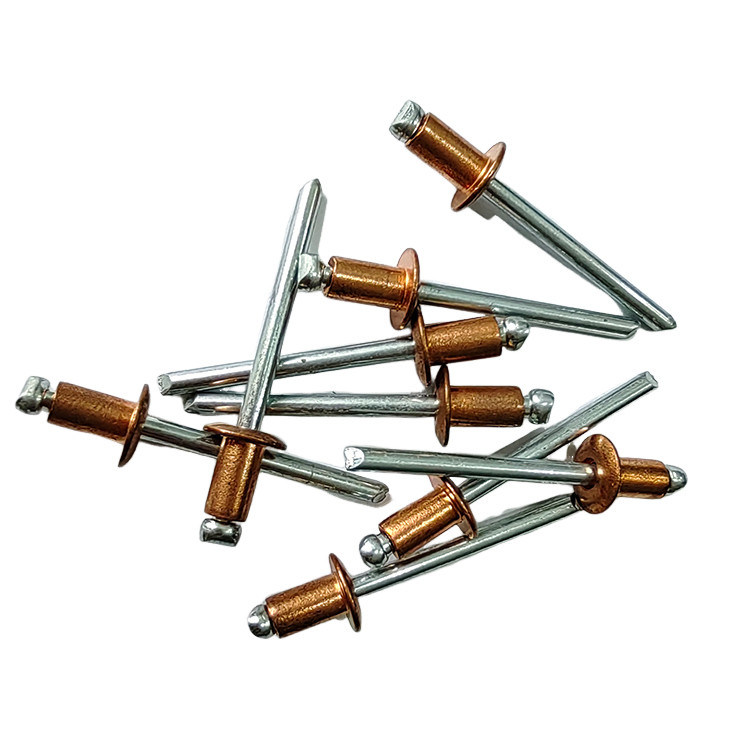 Rivets antivibration non recouverts en laiton à tête ronde pour les applications automobiles et industrielles maritimes