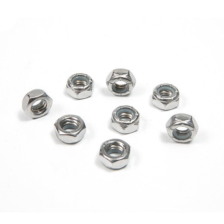 Industrie du pétrole et du gaz acier inoxydable Nylon Insert Lock Nut avec 304 finition résistante à la chaleur