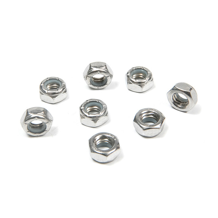 UNC en acier inoxydable fil fin hexagonale de nylon insert Noix de verrouillage 100% de contrôle et abordable