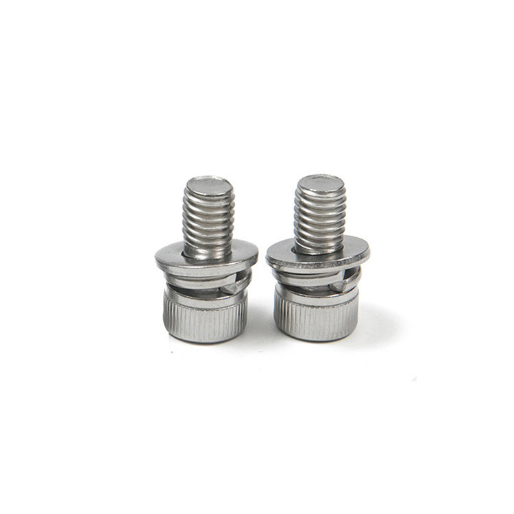 304 DIN912 Allen Boulons et écrous de clé à ressort plat Combinaison de laveuse à ressort avec finition polissée