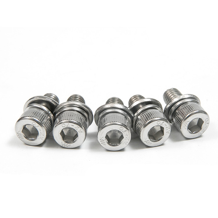 En acier inoxydable Din 912 Hexagon Socket Head Cap Screw avec tête de fromage grillé et laveuses