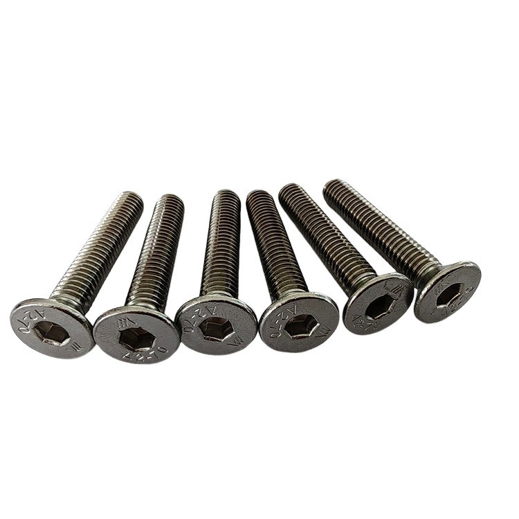 Type de fil complet INCH Mesure en acier inoxydable 304 tête anti-enfoncée vis à tête plate