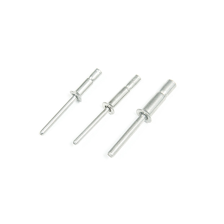 Rivets aveugles 4,8 mm 6,4 mm Fermeture à glissière tête de dôme en acier Monobolts type tasse finition simple