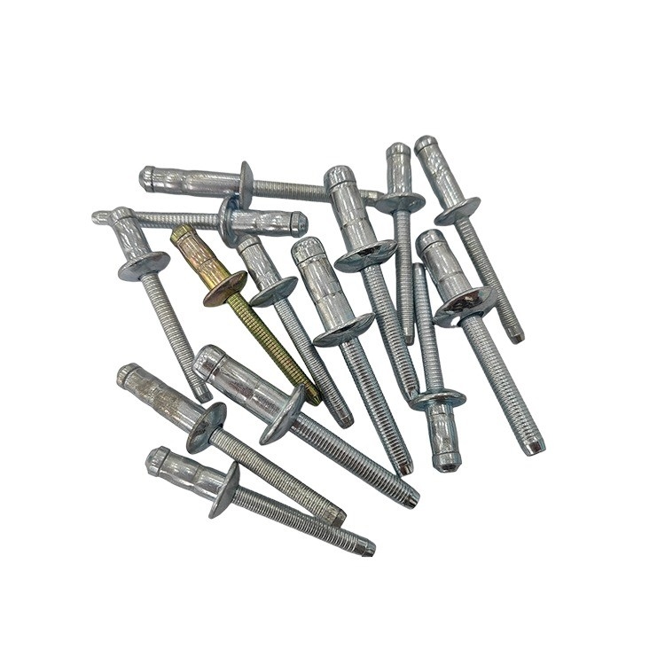 2024 Acier au carbone multi-grip alliage acier rivets aveugles 4.8 6.4 7.8 type de tête anti-enfoncée
